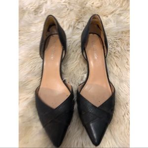 Kelly & Katie black pointy kitten heel flats 8